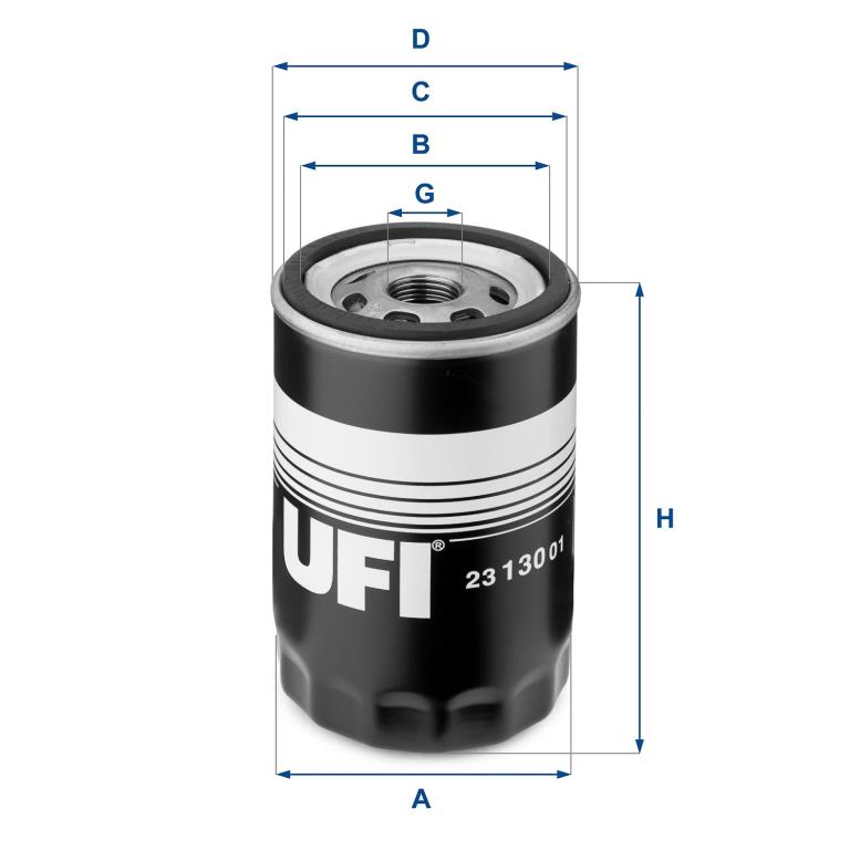 Filtre à huile UFI Filters ref. 23.130.01
