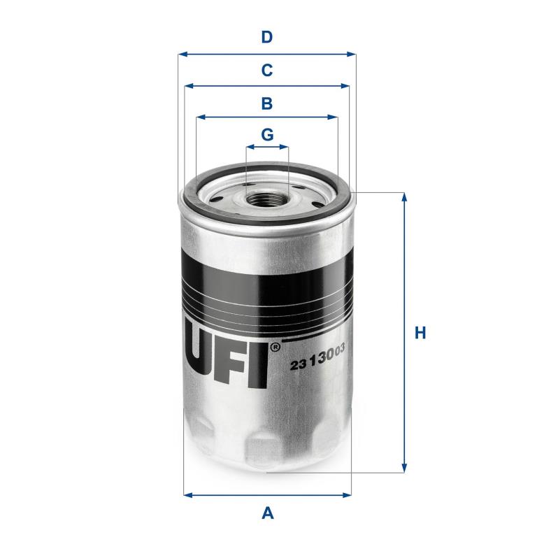 Filtre à huile UFI Filters ref. 23.130.03