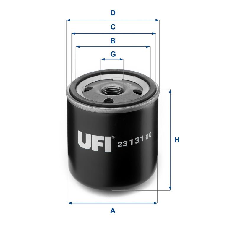 Filtre à huile UFI Filters ref. 23.131.00