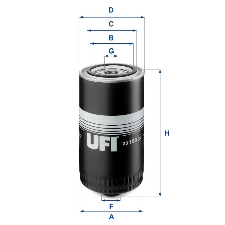Filtre à huile UFI Filters ref. 23.156.03