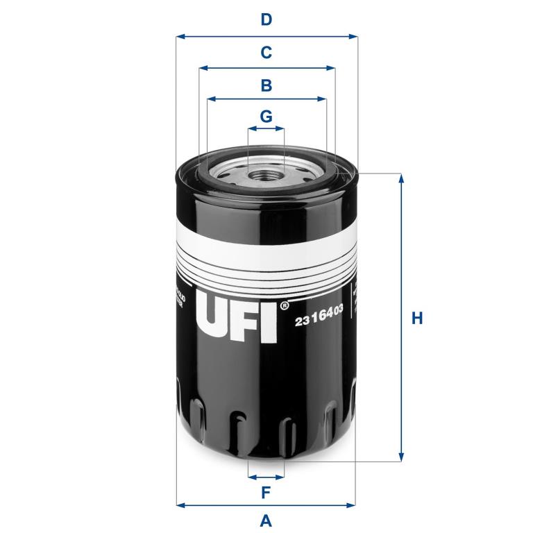 Filtro de óleo UFI Filters ref. 23.164.03