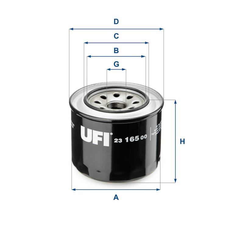 Filtre à huile UFI Filters ref. 23.165.00