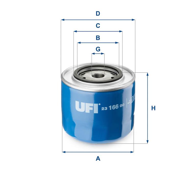 Filtre à huile UFI Filters ref. 23.166.00