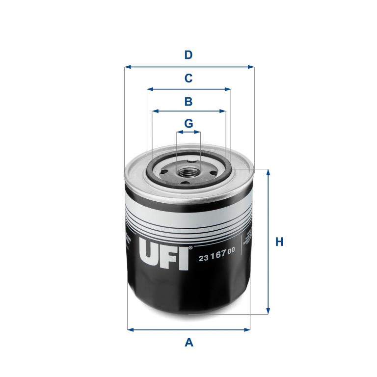Filtre à huile UFI Filters ref. 23.167.00