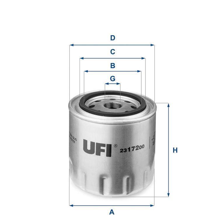 Filtre à huile UFI Filters ref. 23.172.00