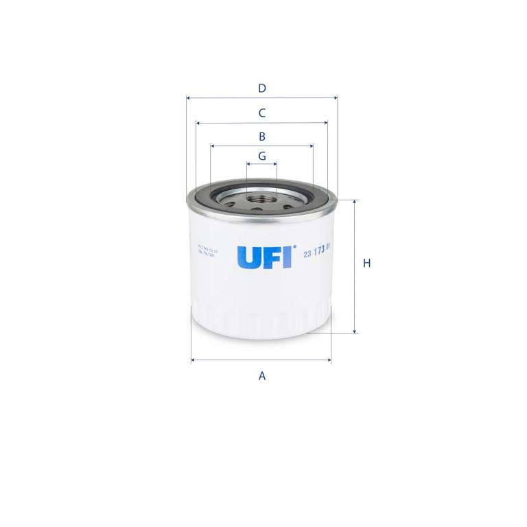 Filtre à huile UFI Filters ref. 23.173.01