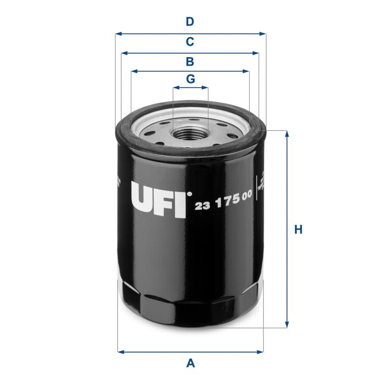 Filtre à huile UFI Filters ref. 23.175.00