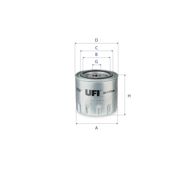 Filtre à huile UFI Filters ref. 23.176.00