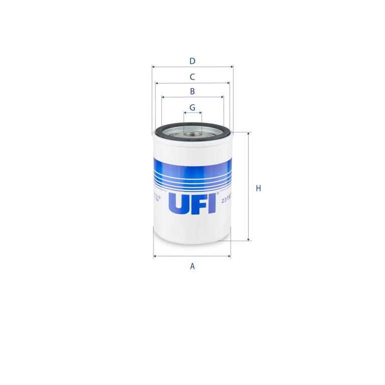 Filtre à huile UFI Filters ref. 23.187.00