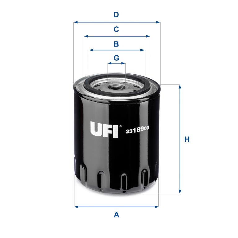 Filtre à huile UFI Filters ref. 23.189.00