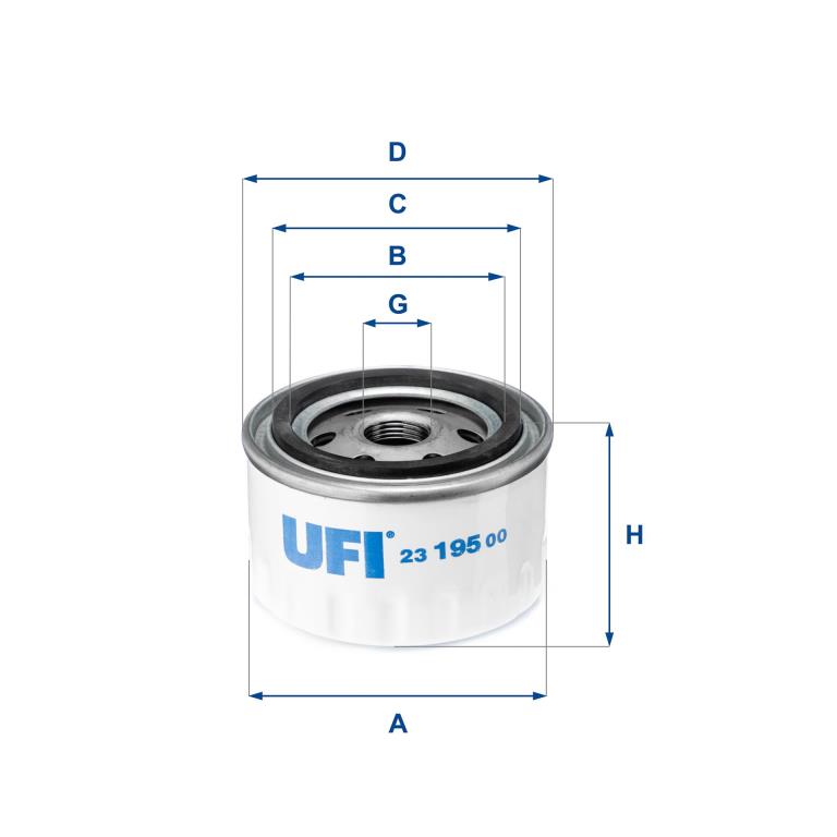 Filtre à huile UFI Filters ref. 23.195.00