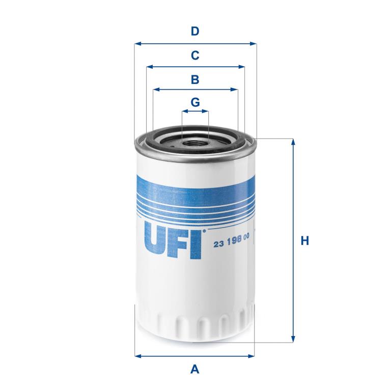 Filtre à huile UFI Filters ref. 23.198.00