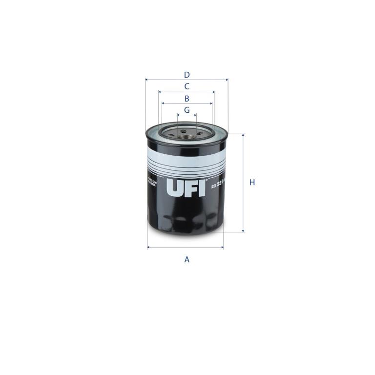 Filtre à huile UFI Filters ref. 23.231.00