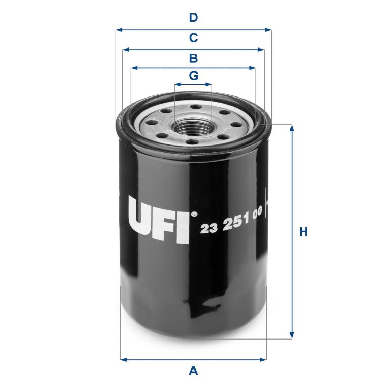 Filtre à huile UFI Filters ref. 23.251.00