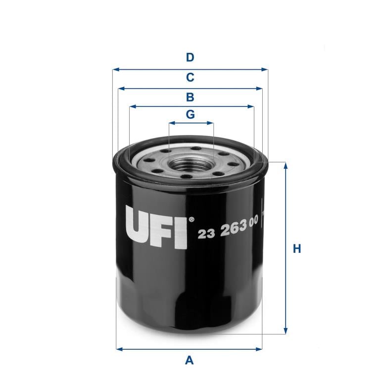 Filtre à huile UFI Filters ref. 23.263.00