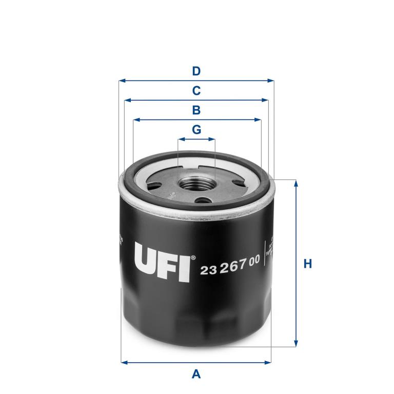 Filtre à huile UFI Filters ref. 23.267.00