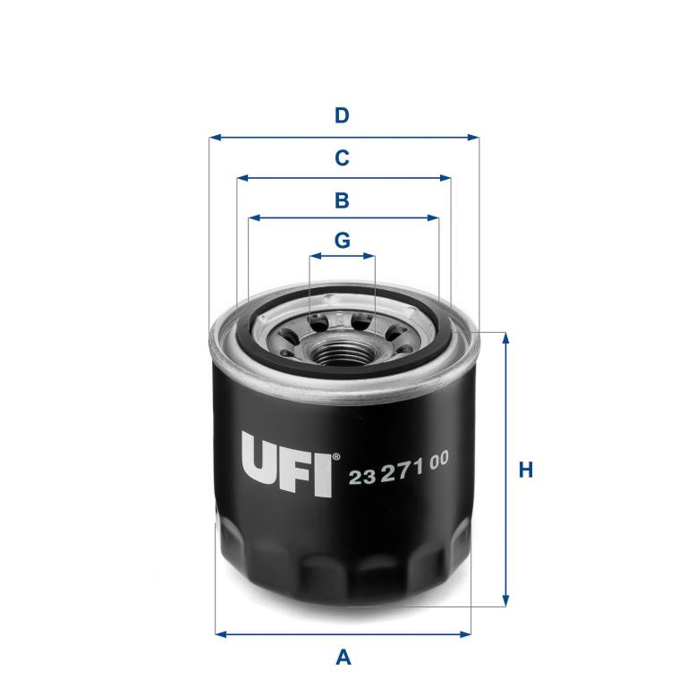 Filtre à huile UFI Filters ref. 23.271.00