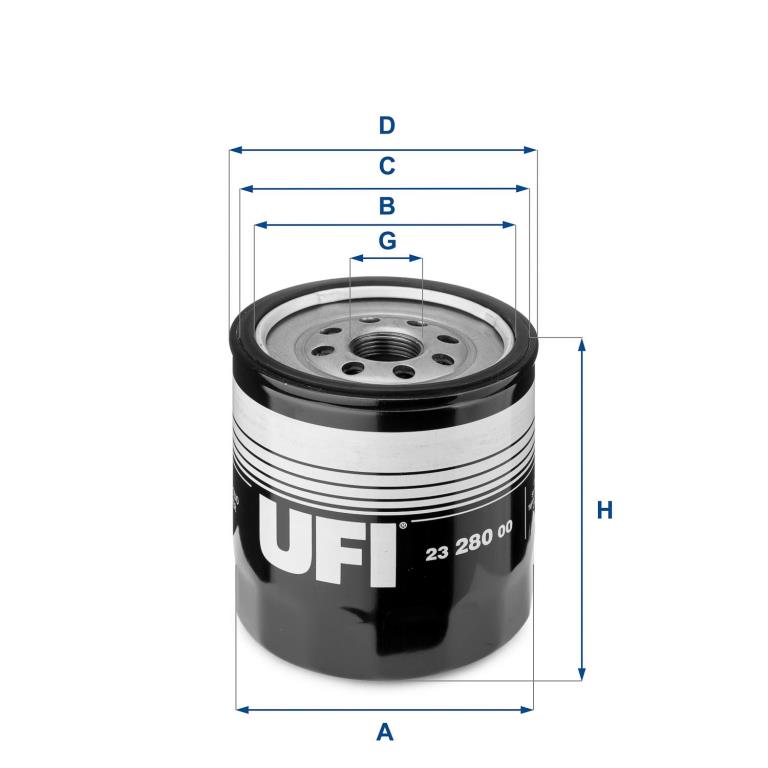 Filtre à huile UFI Filters ref. 23.280.00