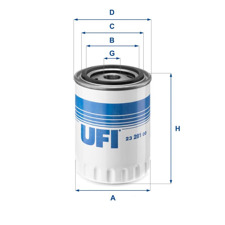 Filtre à huile UFI Filters ref. 23.281.00