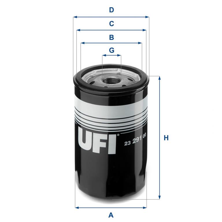 Filtre à huile UFI Filters ref. 23.291.00
