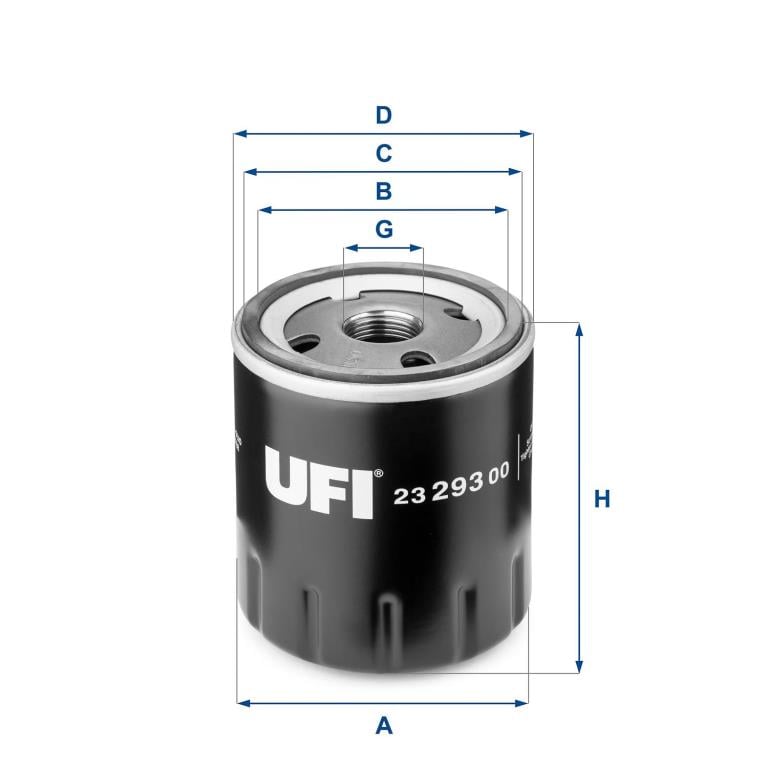Filtre à huile UFI Filters ref. 23.293.00