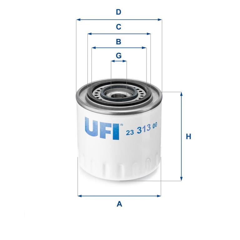 Filtre à huile UFI Filters ref. 23.313.00