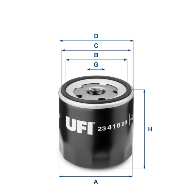 Filtre à huile UFI Filters ref. 23.416.00