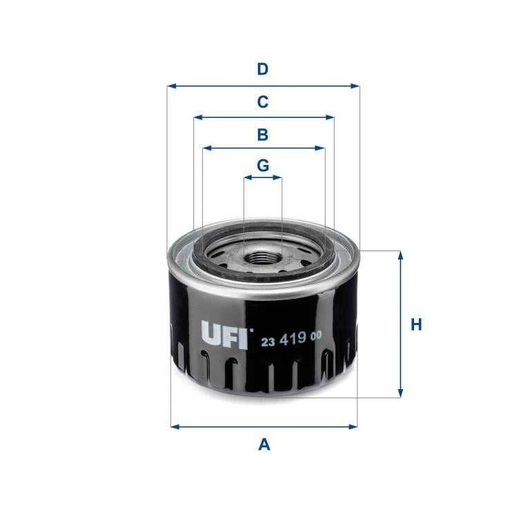 Filtre à huile UFI Filters ref. 23.419.00