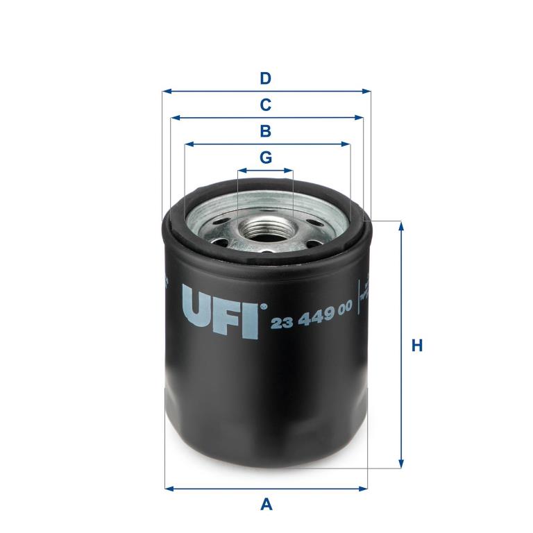 Filtre à huile UFI Filters ref. 23.449.00