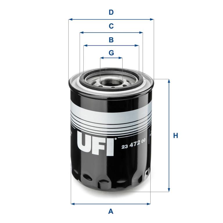 Filtre à huile UFI Filters ref. 23.472.00