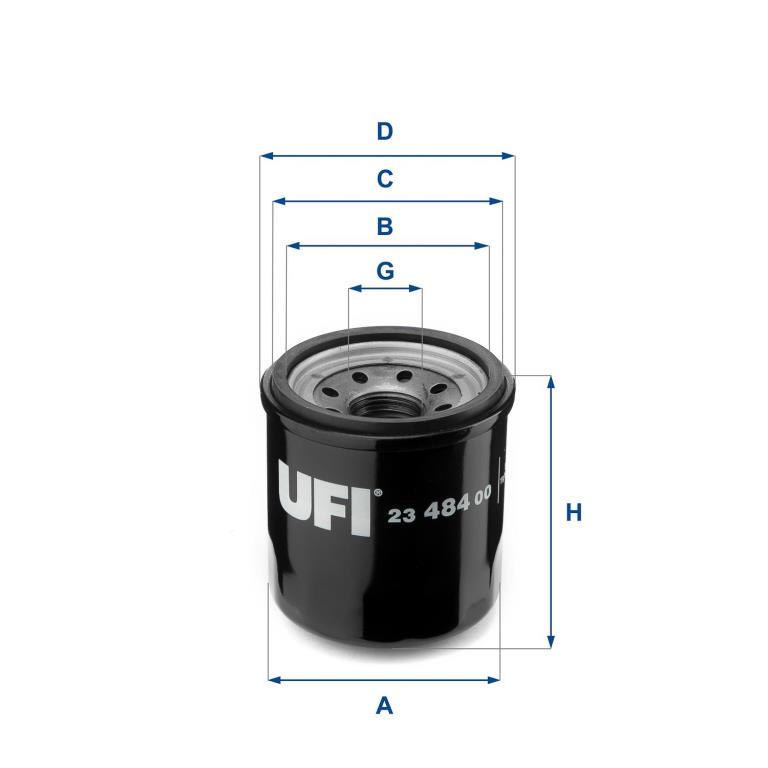Filtre à huile UFI Filters ref. 23.484.00