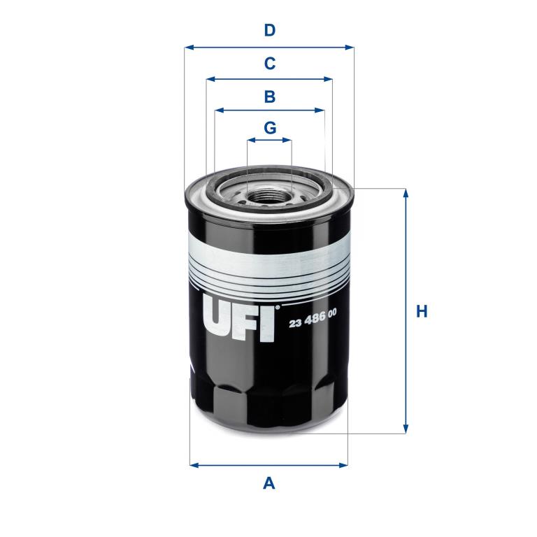 Filtre à huile UFI Filters ref. 23.486.00