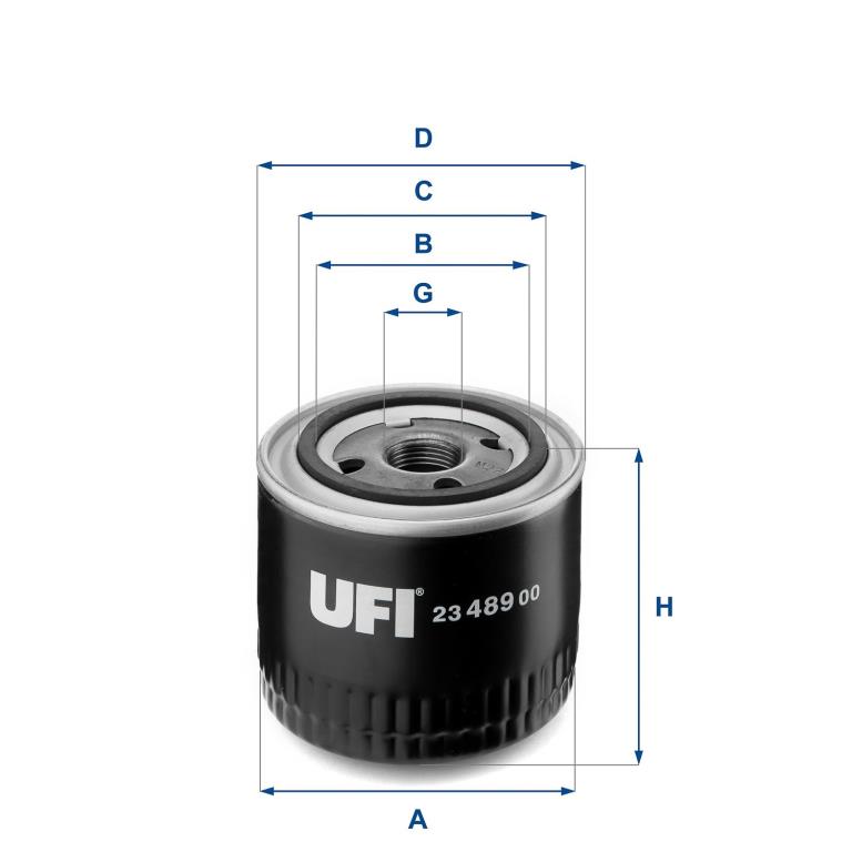 Filtre à huile UFI Filters ref. 23.489.00