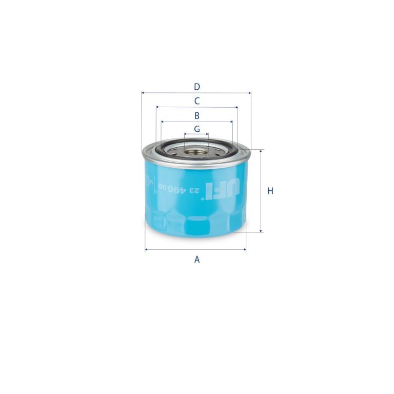 Filtre à huile UFI Filters ref. 23.496.00