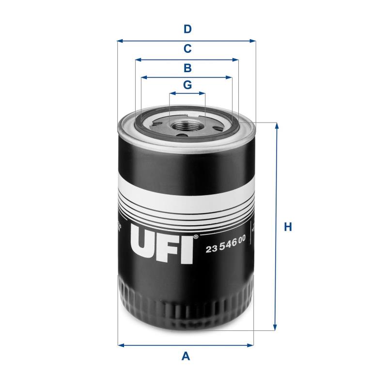 Filtre à huile UFI Filters ref. 23.546.00
