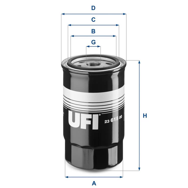 Filtre à huile UFI Filters ref. 23.615.00