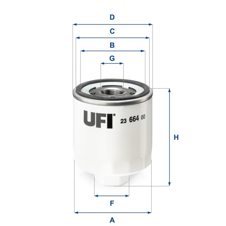 Filtre à huile UFI Filters ref. 23.664.00