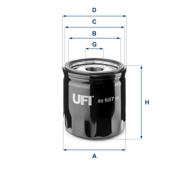 Filtre à huile UFI Filters ref. 23.687.00