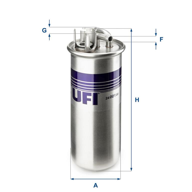 Filtre à carburant (Filtre à gasoil) UFI Filters ref. 24.001.00