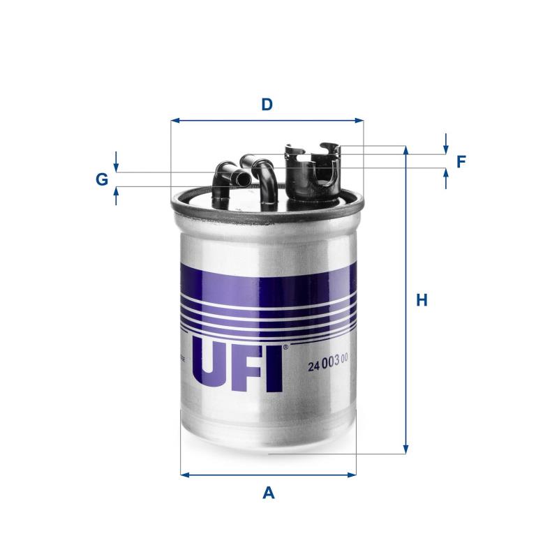 Filtre à carburant (Filtre à gasoil) UFI Filters ref. 24.003.00