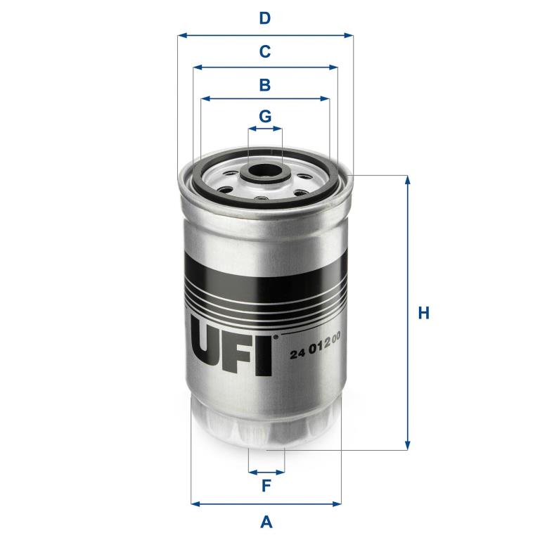 Filtre à carburant (Filtre à gasoil) UFI Filters ref. 24.012.00