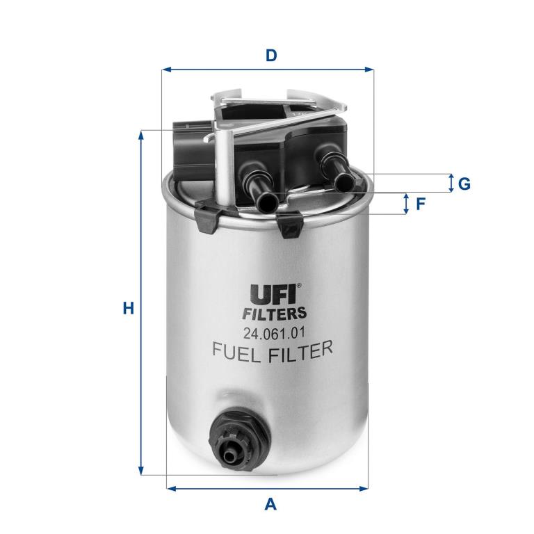 Filtre à carburant (Filtre à gasoil) UFI Filters ref. 24.061.01