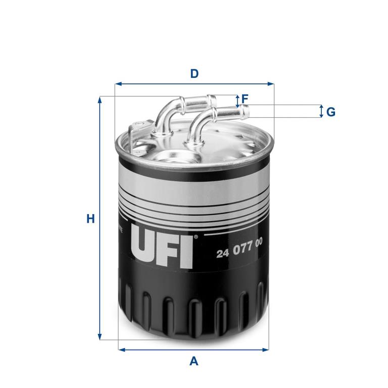Filtre à carburant (Filtre à gasoil) UFI Filters 24.077.00