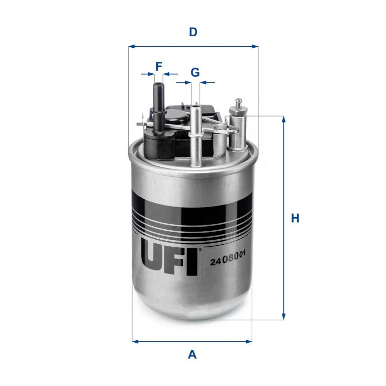 Filtre à carburant (Filtre à gasoil) UFI Filters 24.080.01