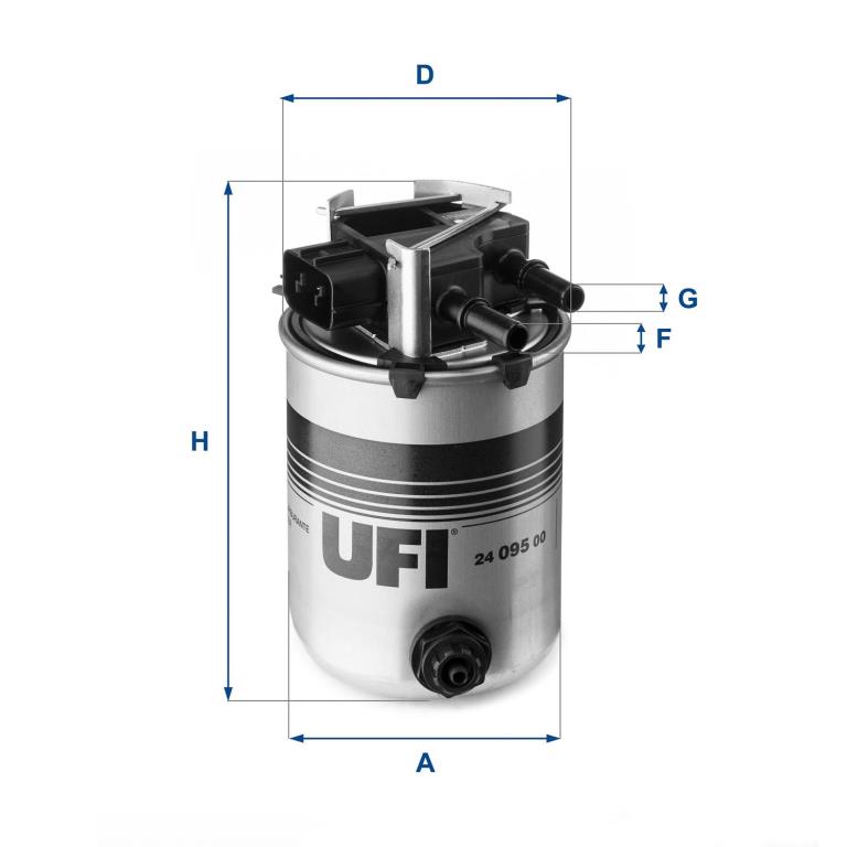 Filtre à carburant (Filtre à gasoil) UFI Filters ref. 24.095.00