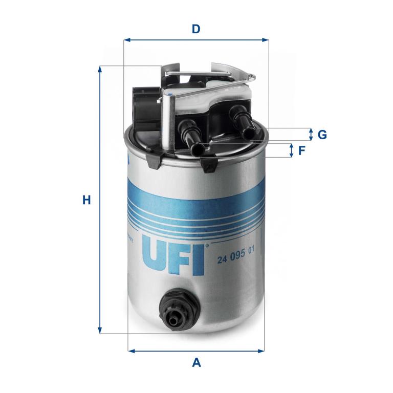 Filtre à carburant (Filtre à gasoil) UFI Filters ref. 24.095.01