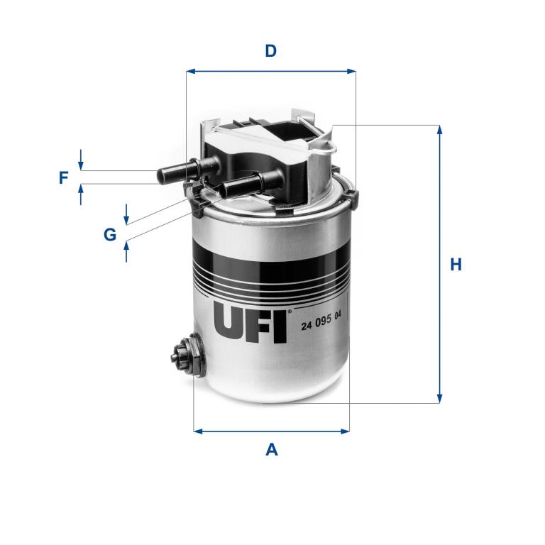 Filtre à carburant (Filtre à gasoil) UFI Filters ref. 24.095.04