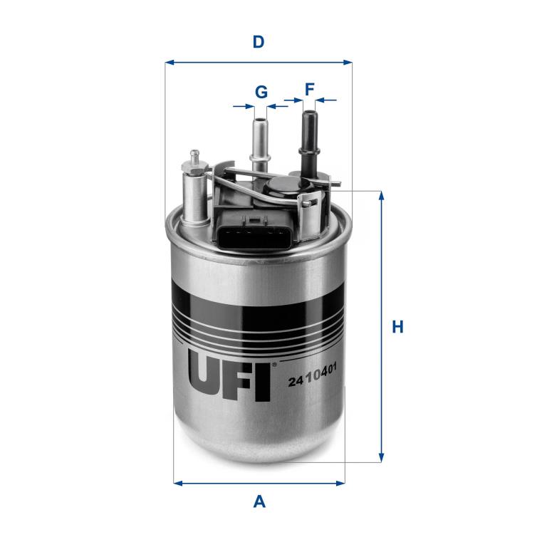 Filtre à carburant (Filtre à gasoil) UFI Filters ref. 24.104.01