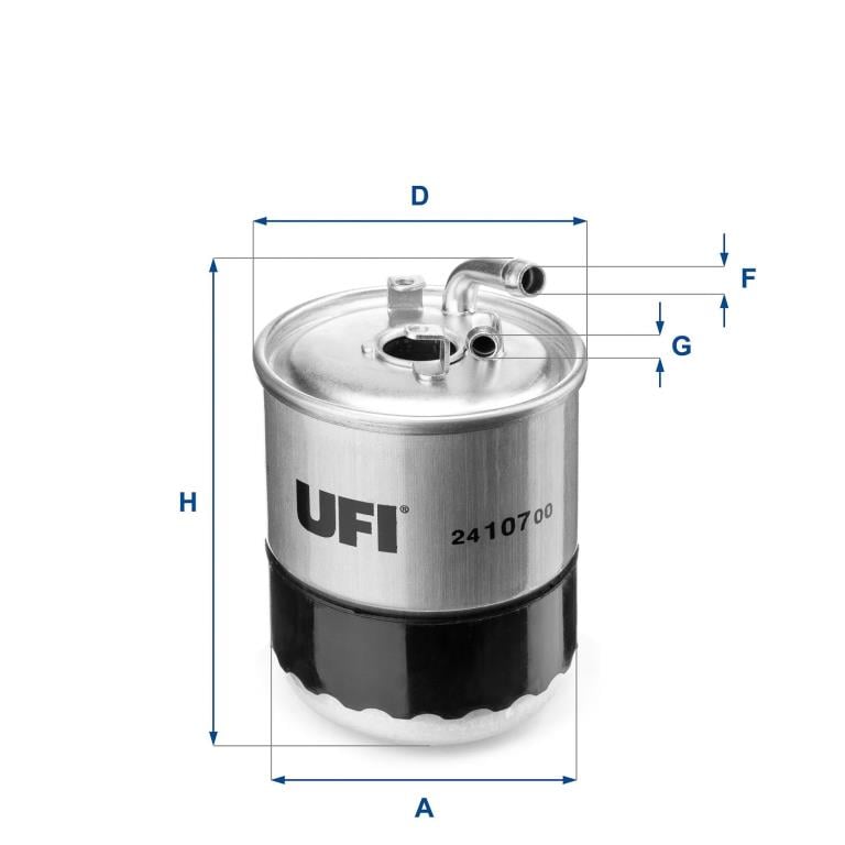 Filtre à carburant (Filtre à gasoil) UFI Filters ref. 24.107.00