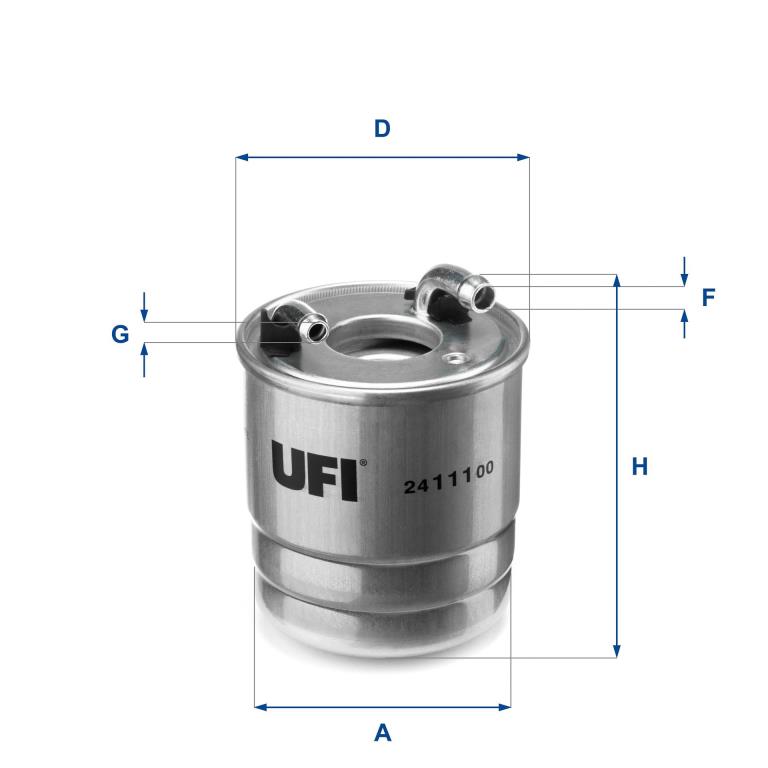 Filtre à carburant (Filtre à gasoil) UFI Filters 24.111.00